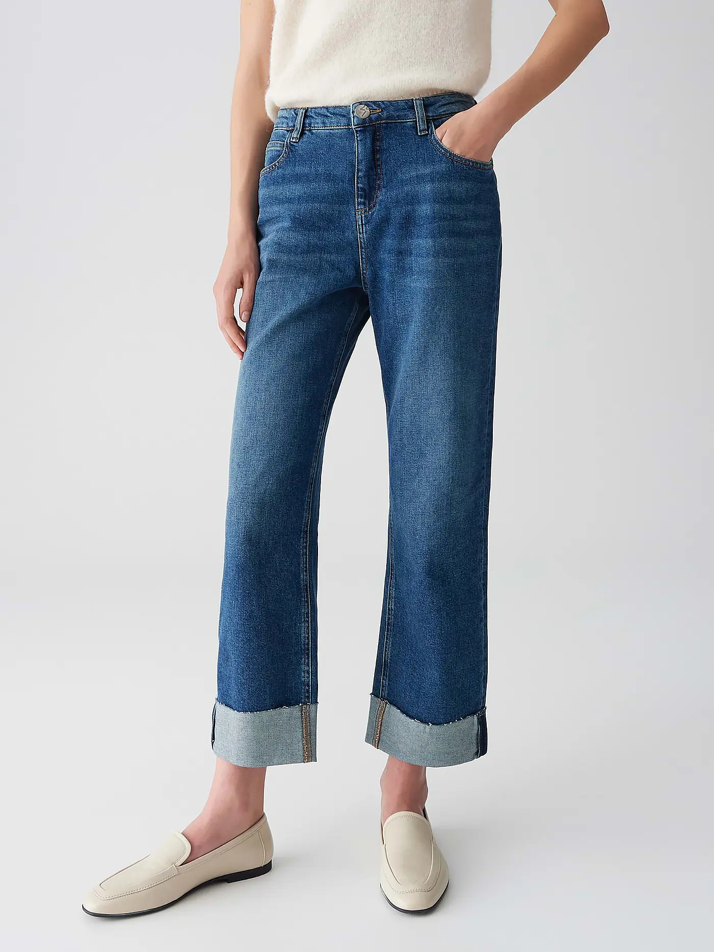 OPUS | Jeans Straight Fit LANI TURN UP | 